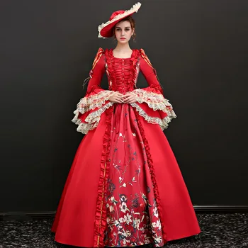 Rokokový Barokový márii Antoinette Šaty 19. Storočia Southern Belle plesové Šaty, Renesancie Historické Viktoriánskej Doby Kostýmy