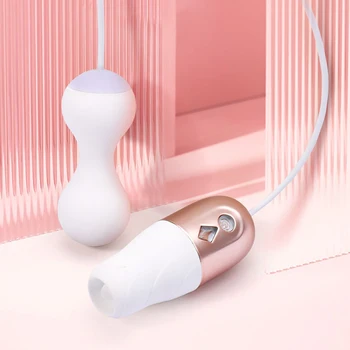 Rose Kege Cvičenie Loptu Vibračné Vajíčko obojstrannú Vaginálne Loptu Jazyk Lízanie Vibrátor pre Ženy, Sex Shop Tovaru pre Dospelých