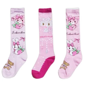 Roztomilý Kawaii Mewkledreamy Bonbonribbon Ponožky pre Dievčatá, Komiksu, Anime Bunny Mačka Ružová Dlhé Ponožky Deti Ponožky