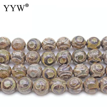 Ročník 8 mm/10 mm Prírodné Tibetskej Dzi Agated Korálky Retro Voľné Kameň Korálky pre DIY Náramok, Náhrdelník Šperky, Takže Príslušenstvo