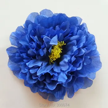 Ručné 17 cm Umelé Kráľovská Modrá Pivónia, Kvety Hlavu remeselníkov Dekoratívne Kvety Na Svadbu Decoracao robiť casamento Flor