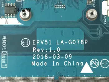 RÝCHLE dodanie EPV51 LA-G078P REV : 1.0 DOSKE Pre HP 15-DB NOTEBOOK PALUBNEJ DOSKE PROCESORA A9-9425