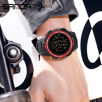 SANDA Človek Pozerať Nepremokavé Športové Vlastné Luxusné Dizajnér Tecnologia Originálne Digitálne náramkové hodinky Dropshipping Sady náramkové hodinky
