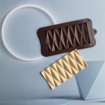 Silikónové formy na trojuholník v tvare sušienky, čokoláda, formy fudge tortu candy bar formy tortu vzor dekorácie, Kuchynské Pečenie acces