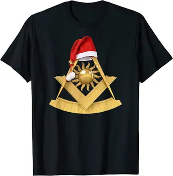 Slobodomurárstva Vianočný Darček Santa Klobúk Freemason O-Krku Bavlnené Tričko Mužov Bežné Krátke Tričká Topy Dropshipping