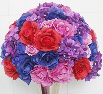 SPR tabuľka vrchol kvet loptu umelé ruže svadobné kvetinové pozadie pre stranu trhu