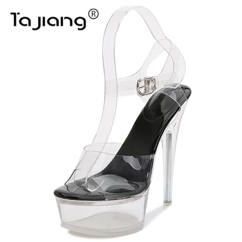 Ta Jiang Módy Nové 2021 Crystal Topánky Model Pódium Stiletto Nepremokavé Platformu Vysoké Podpätky Ženy