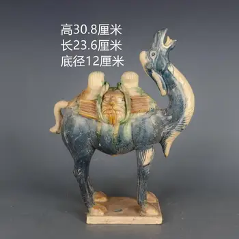 Tang Sancai Úľavu Trikolóra Camel Ručné Vintage Starý Tovar, Porcelán Domov Čínsky Štýl Dekorácie Starožitností, Starožitného Zber
