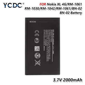 Telefón Batéria 3,7 V 2000mAh BN-02 BN 02 BN02 Lítium Li-ion Nabíjateľná Batéria Nokia XL 4G/RM-1061/RM-1030/RM-1042/RM-1061