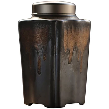 Tvorivé Keramické Čaj Skladovanie Jar Ručné Kávové Zrná Organizátor Fľaše s Kovovým Vekom Retro Korenie Skladovanie Pohárov Kuchyňa Položiek