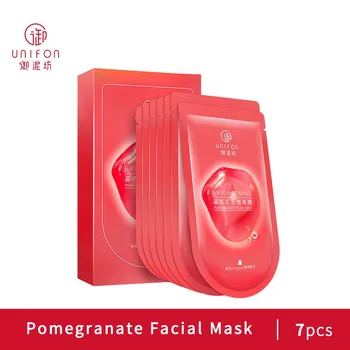 Unifon Granátové Jablko Pleťová Maska List Hydrát Hydratujú Zosvetlenie Pokožky Starostlivosť(7 Ks)