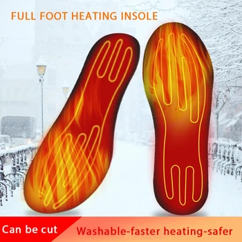 V zime Teplé Termálne Vložky Unisex USB Vyhrievané Obuvi Vložky Nohy Teplé Ponožky, Podložku Mat Elektricky Vykurovacej Vložky Umývateľný