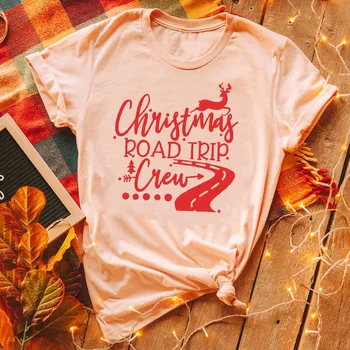 Vianočný Výlet T-shirt Vianočné Tričko Zodpovedajúce Vianočné Košele Rodinu Vianočné Košele Veselé Vianoce Vintage Oblečenie
