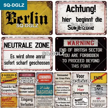 Vintage Retro Achtung Berlíne Tin Znamení Kovu Prihlásiť Obchod Doska Domov Bar Nálepky Na Stenu, Dekorácie Doska Plagát Dekor Darček