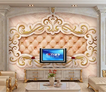 Vlastné 3D Európskej geometrický vzor svetlo luxusný hotel domov samolepky na stenu, dekorácie veľké nástenné dekorácie, tapety Abstraktných De