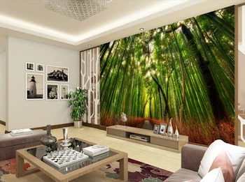Vlastné 3D maľby,krásne čerstvých bambusových abstraktných de parede,obývacia izba gauč TV na stenu stenu spálne papier
