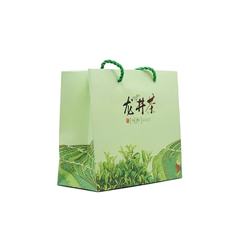 Xin Yi Jia Obaly, Papier, Odpadky Taška S Craft Papier Rukoväte Štvorcový Tvar Vaku Dodávateľ v Číne 22 cm Veľkosť Prázdne Vrecko Čaju