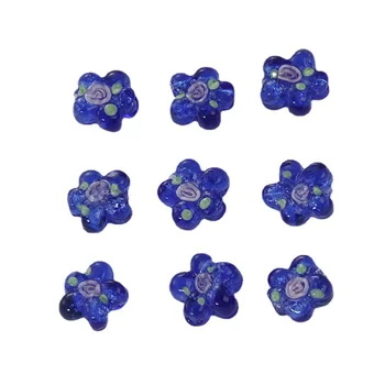 XUQIAN Hot Predaj Čerstvé, Farebné Obojstranné Kvet Sklenené Perly s 15 mm pre DIY Náhrdelník Náramok Šperky Čo B0127