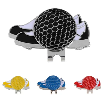 Ľahký Nehrdzavejúcej Ocele Golf Ball Marker & Magnetické Klobúk Klip Módne Športové Topánky Vzor, 4 Farby na Výber