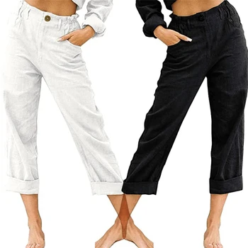 Ženy Bežné Nohavice Jednoduché All-Zápas Šnúrkou Späť Elastický Pás Nohavice Bežné Nohavice Denné Módne Pohodlné Nohavice